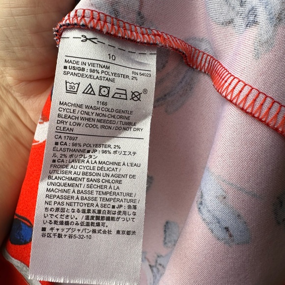 🔥Banana Republic Women’s Dress Red Floral Medium Size 10 - Picture 7 of 8